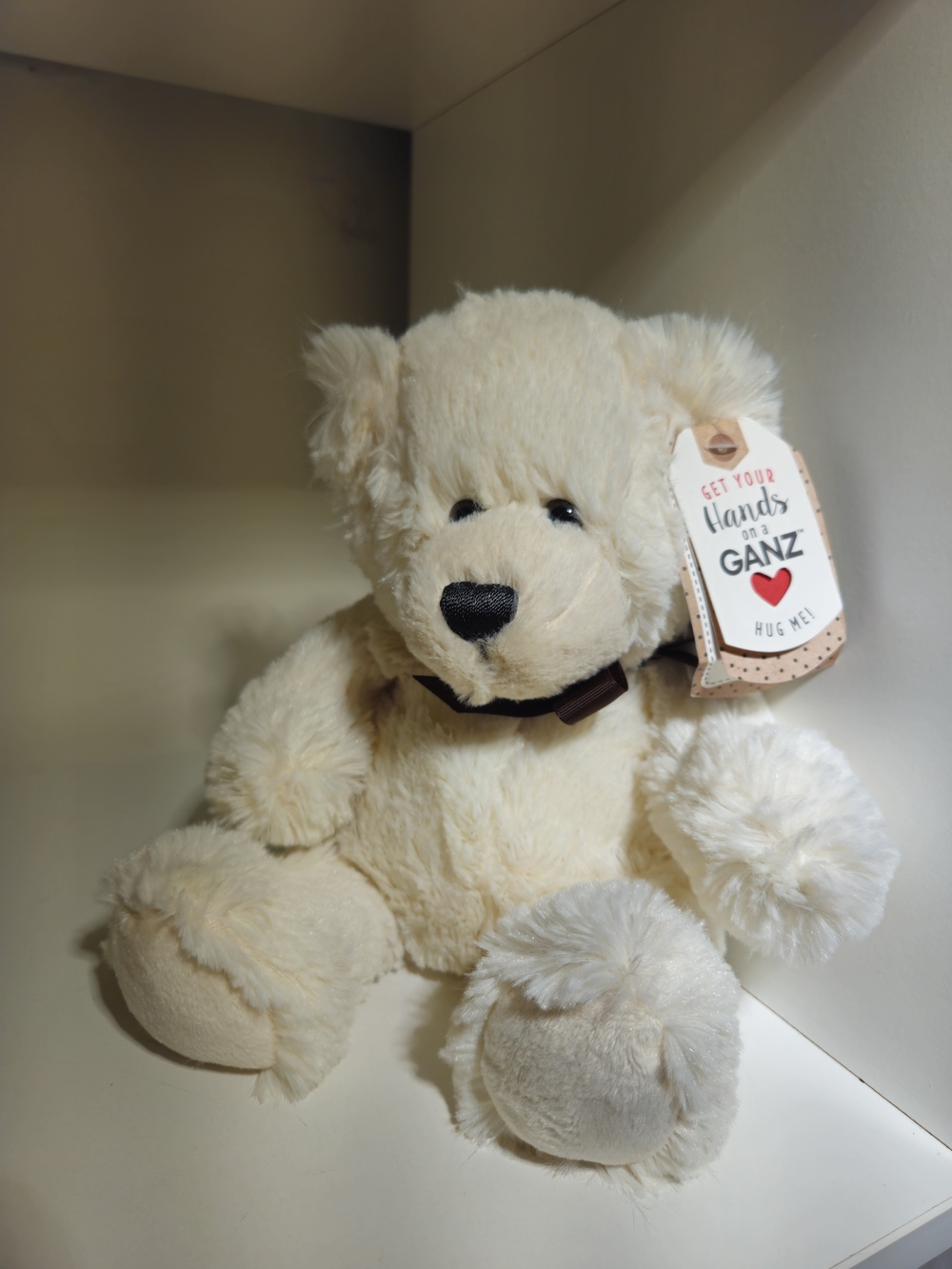 GANZ Cream Plush Teddy Bear Nwt